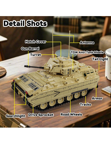Conjunto de construcción tanque M2 Bradley honchoes 1862 piezas