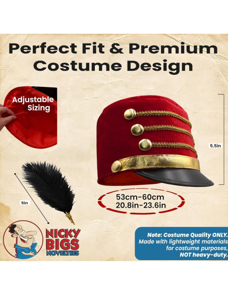 Sombrero de Soldado de Juguete Nicky Bigs Novelties Rojo/Negro