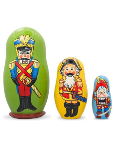 Set de 3 Muñecas Rusas Cascanueces BestPysanky 10.8 cm