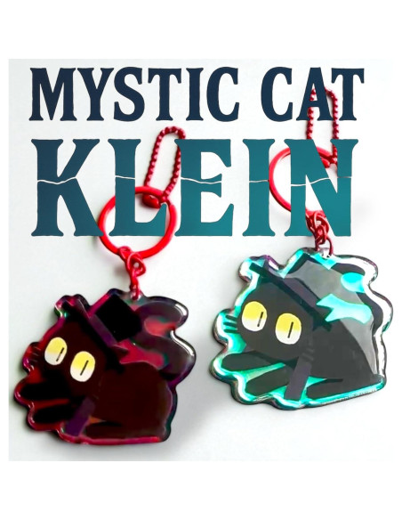 Llavero Acrílico Cat Klein Hecho a Mano 6.35x5.08cm