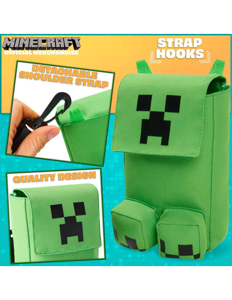 Bolsa Cruzada Minecraft para Teléfono Móvil con Correa Ajustable