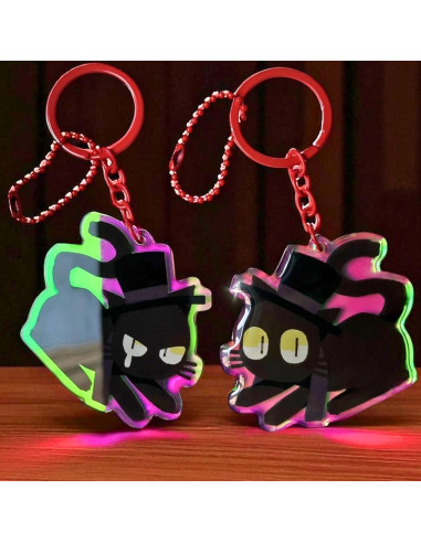 Llavero Acrílico Cat Klein Hecho a Mano 6.35x5.08cm