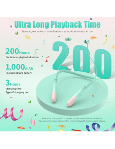 Auriculares Bluetooth Lecefty i35_plus, 200h Batería, Impermeables 2