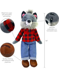 Muñeca de Peluche Walter El Lobo 35.56 cm Playtime by Eimmie 2