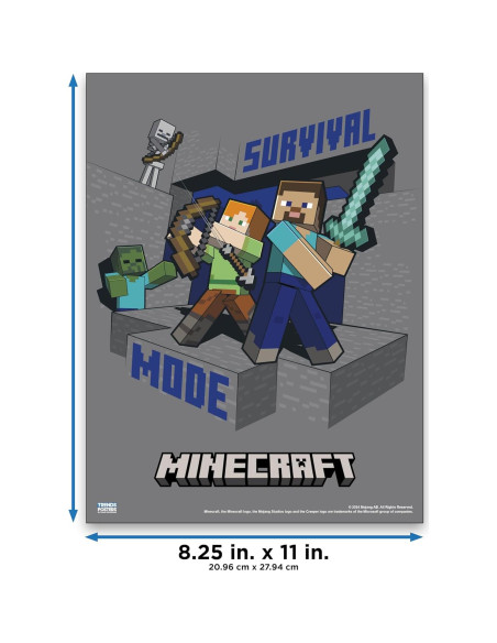 Libro de Pósters de Minecraft Trends International 12 Pósters Libro de Pósters de Minecraft Trends International 12 Pósters