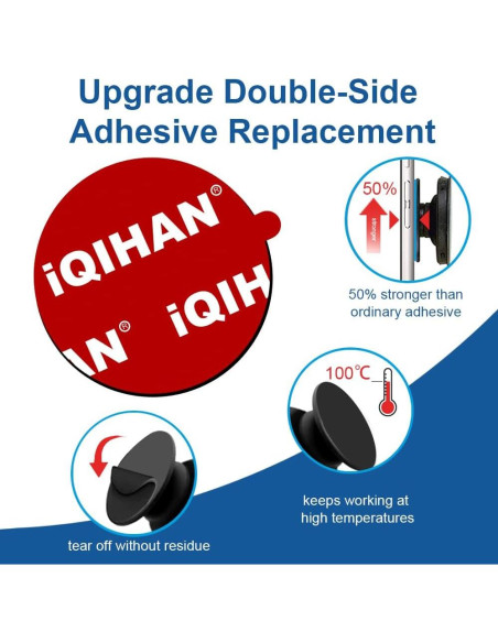 10 Almohadillas Adhesivas Doble Cara Pormkig 35mm para Soporte Teléfono