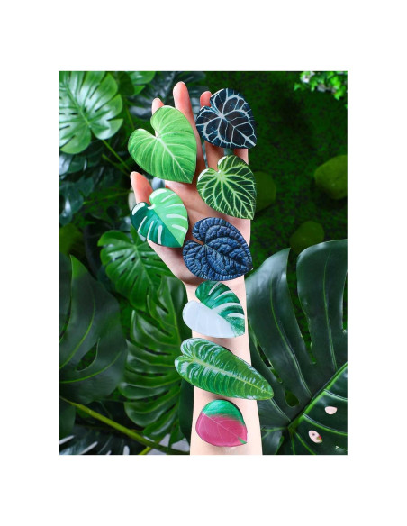 Soporte para Teléfono Celular Macarrie con Hojas Tropicales - 8 Pcs