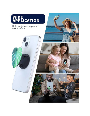 Soporte para Teléfono Celular Macarrie con Hojas Tropicales - 8 Pcs