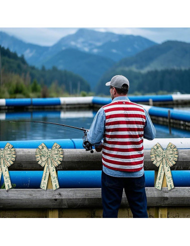 Cinta de Yute con Tema de Pesca NUVCELKA 6.35 cm x 4.57 m