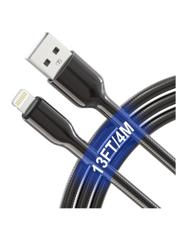 Cable Lightning de Metal 4m MFi a Prueba de Mordeduras para iPhone