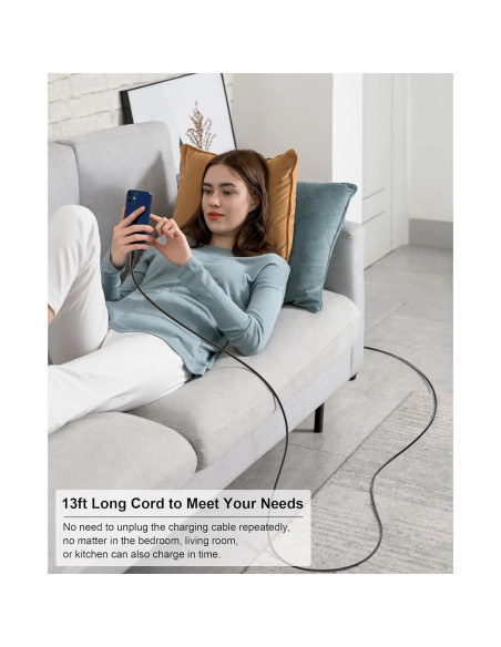 Cable Lightning de Metal 4m MFi a Prueba de Mordeduras para iPhone