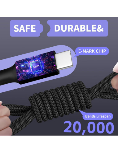 Cable de Carga 4 en 1 IDISON Multicolor 5FT para iPhone y Android