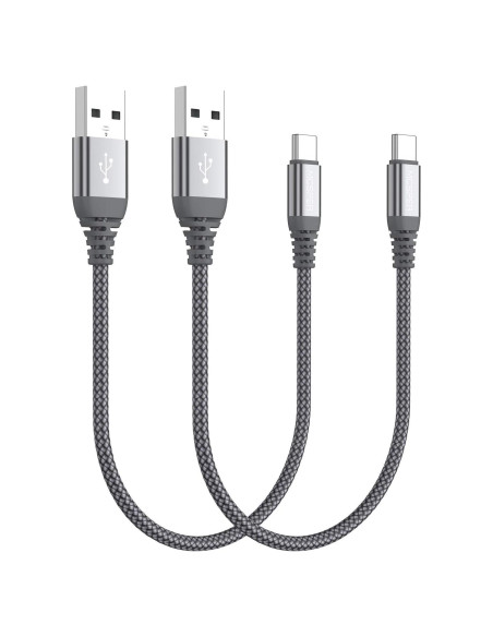 Cable USB C Corto 0.15m MCSPER 2-Pack Carga Rápida