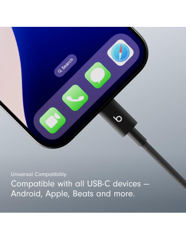 Cable USB-A a USB-C Beats 1.5 m Carga Rápida Duradero