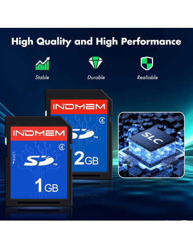 Tarjeta SD 1GB + 2GB INDMEM Clase 4 Memoria Flash