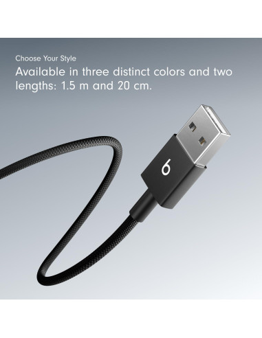Cable USB-A a USB-C Beats 1.5 m Carga Rápida Duradero