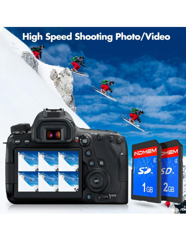 Tarjeta SD 1GB + 2GB INDMEM Clase 4 Memoria Flash