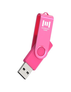 Unidad Flash USB 2.0 MOSDART 128GB Rosa Brillante con LED