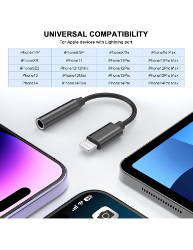 Adaptador de Jack 3.5mm Belcompany para iPhone - 2 Unidades