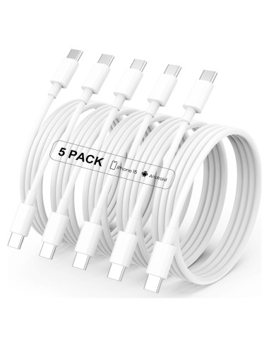 Cable USB C MUXA 6FT - Carga Rápida 60W para iPhone y Samsung