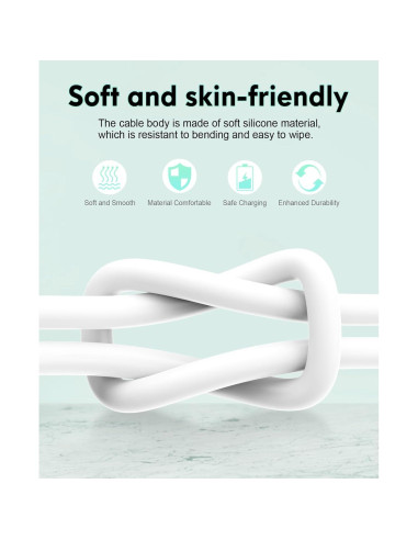 Cable USB C MUXA 6FT - Carga Rápida 60W para iPhone y Samsung