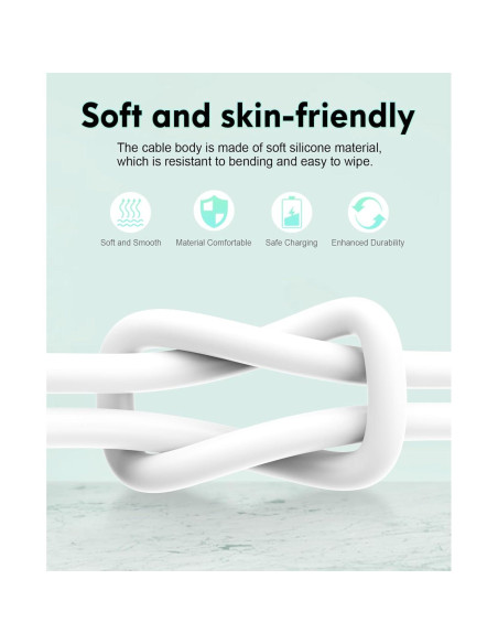 Cable USB C MUXA 6FT - Carga Rápida 60W para iPhone y Samsung