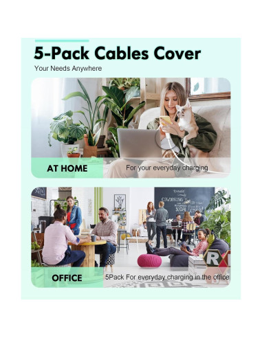 Cable USB C MUXA 6FT - Carga Rápida 60W para iPhone y Samsung