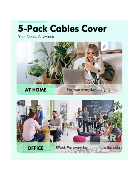 Cable USB C MUXA 6FT - Carga Rápida 60W para iPhone y Samsung