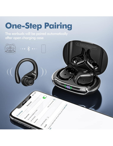 Auriculares Inalámbricos Sajawass BX30 Bluetooth 5.3 IPX7 80H