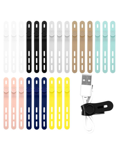 45 Sujetadores de Cable de Silicona YBEATY Multiusos
