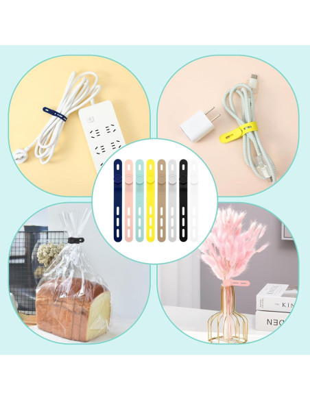 45 Sujetadores de Cable de Silicona YBEATY Multiusos