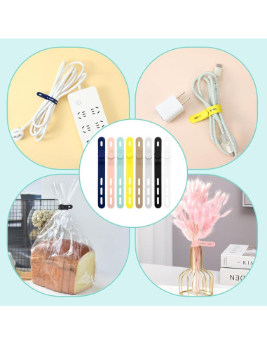 45 Sujetadores de Cable de Silicona YBEATY Multiusos