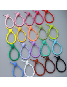 30 Ataduras de Silicona EsyHocm 21.6 cm Multiusos Coloridas 2