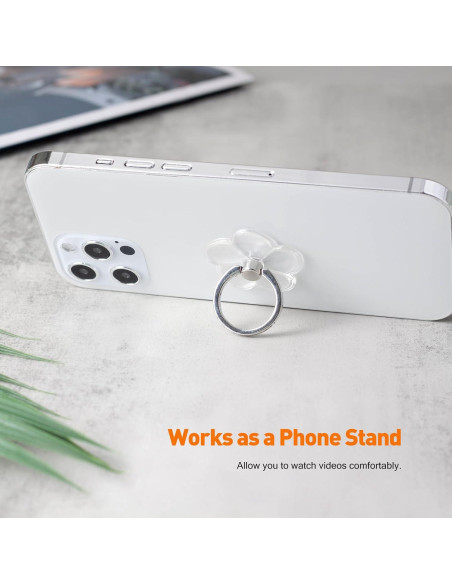 Soporte para Anillo de Teléfono Wansurs Ajustable 360 - Paja de la Suerte