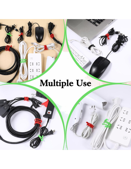 30 Bridas de Silicona Reutilizables Neyauo 10-60cm Multicolor