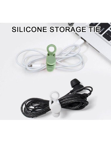 Bridas de Silicona Reutilizables ZYMJBB 6 Pcs para Cables