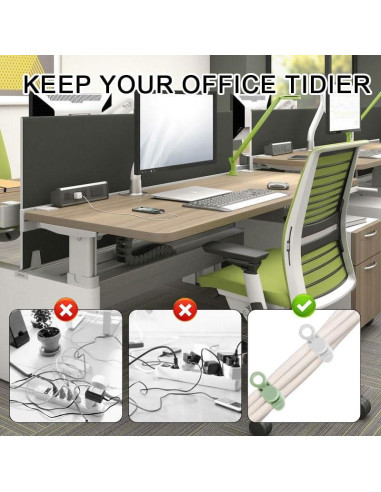 Bridas de Silicona Reutilizables ZYMJBB 6 Pcs para Cables