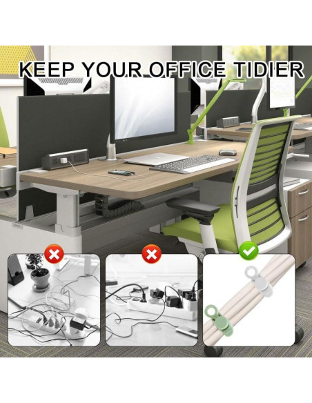 Bridas de Silicona Reutilizables ZYMJBB 6 Pcs para Cables