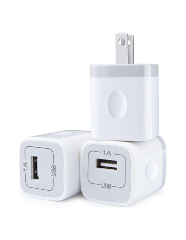 Paquete de 3 Cargadores de Pared USB-A 5W Blanco - Shenzen