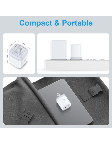 Paquete de 3 Cargadores de Pared USB-A 5W Blanco - Shenzen