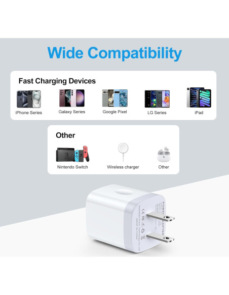 Paquete de 3 Cargadores de Pared USB-A 5W Blanco - Shenzen