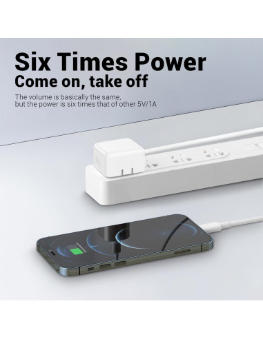 Cargador Rápido 35W USB-C Doble Puerto Longyue Blanco