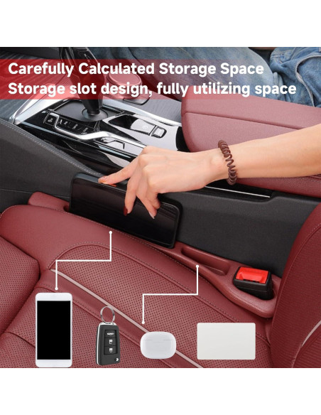 Organizador de Espacio entre Asientos de Coche 2PCS Beige