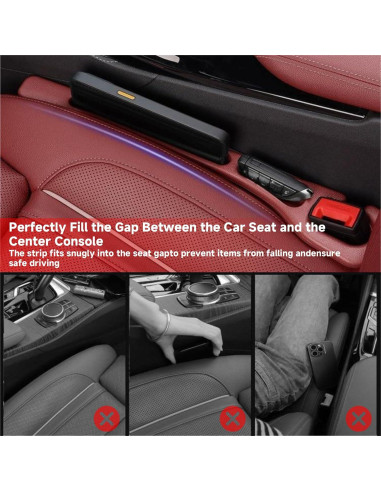 Organizador de Espacio entre Asientos de Coche 2PCS Beige