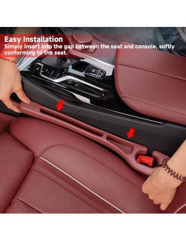 Organizador de Espacio entre Asientos de Coche 2PCS Beige