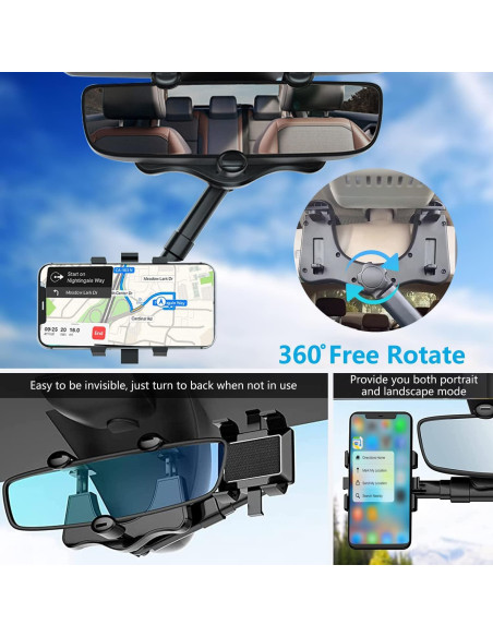 Soporte para Teléfono en Espejo Retrovisor JingJinYY Ajustable