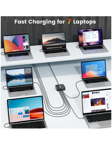 Estación de Carga Rápida 780W 10 Puertos USB C Dongguan