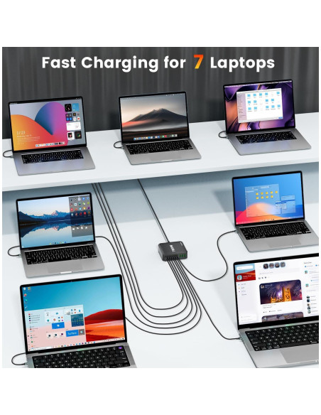 Estación de Carga Rápida 780W 10 Puertos USB C Dongguan
