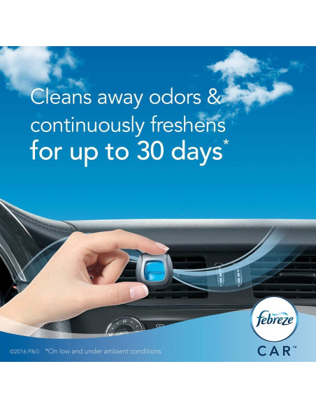Ambientador de coche Febreze, 5 clips aroma Gain Ambientador de coche Febreze, 5 clips aroma Gain