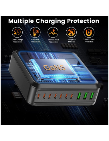 Estación de Carga Rápida 780W 10 Puertos USB C Dongguan